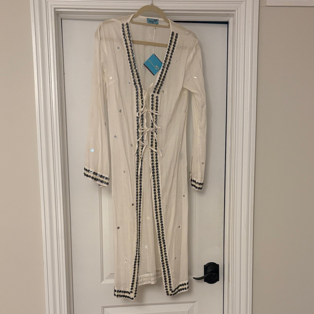 Letarte White and Black Swim Coverup